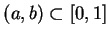$ (a,b)\subset [0,1]$