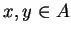 $ x,y \in A$
