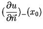 $\displaystyle (\frac{\partial u}{\partial \vec{n}})_{-}(x_{0})$