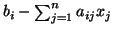 $b_i - \sum_{j=1}^n a_{ij}x_j$