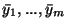 $\bar{y}_1,...,\bar{y}_m$