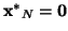 ${\bf x^*}_N={\bf0}$