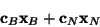 \begin{displaymath}{\bf c}_B{\bf x}_B + {\bf c}_N{\bf x}_N \end{displaymath}