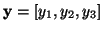 ${\bf y}=[y_1,y_2,y_3]$