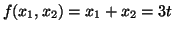 $f(x_1,x_2)=x_1+x_2=3t$