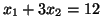 $x_1+3x_2=12$