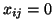 $x_{ij}=0$