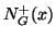 $N_G^+(x)$