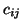 $c_{ij}$
