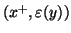 $(x^+,\varepsilon (y))$