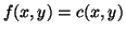 $f(x,y)=c(x,y)$