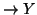 $\rightarrow Y$