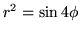 \(r^2=\sin 4\phi\)