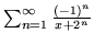$\sum^{\infty}_{n=1}\frac{(-1)^n}{x+2^n}$